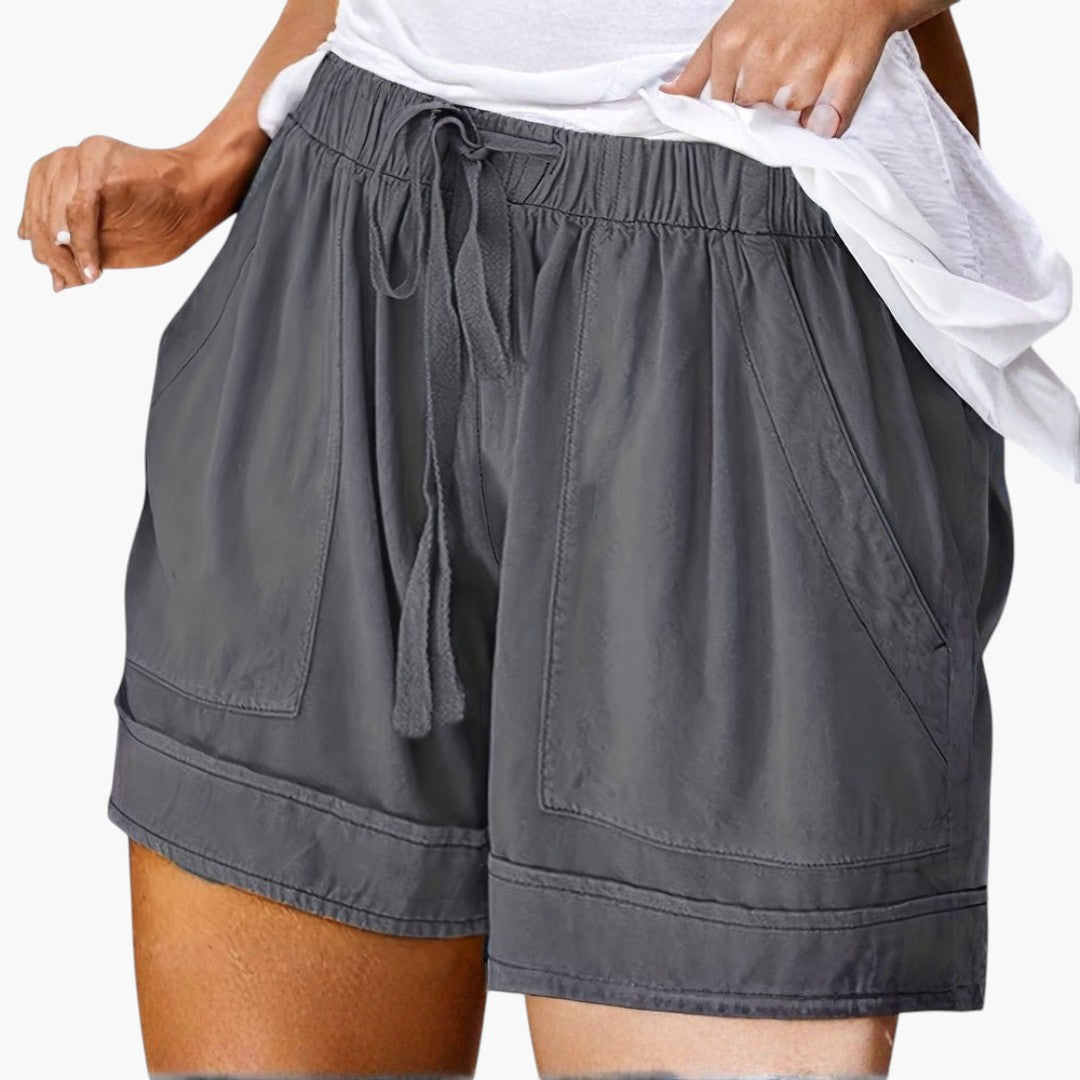 Shorts for Women with Drawstring Waist and Loose Fit
