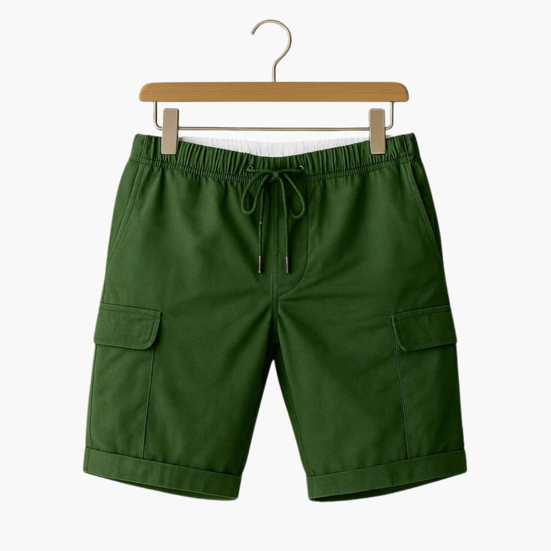 Short cargo homme a cordon de serrage