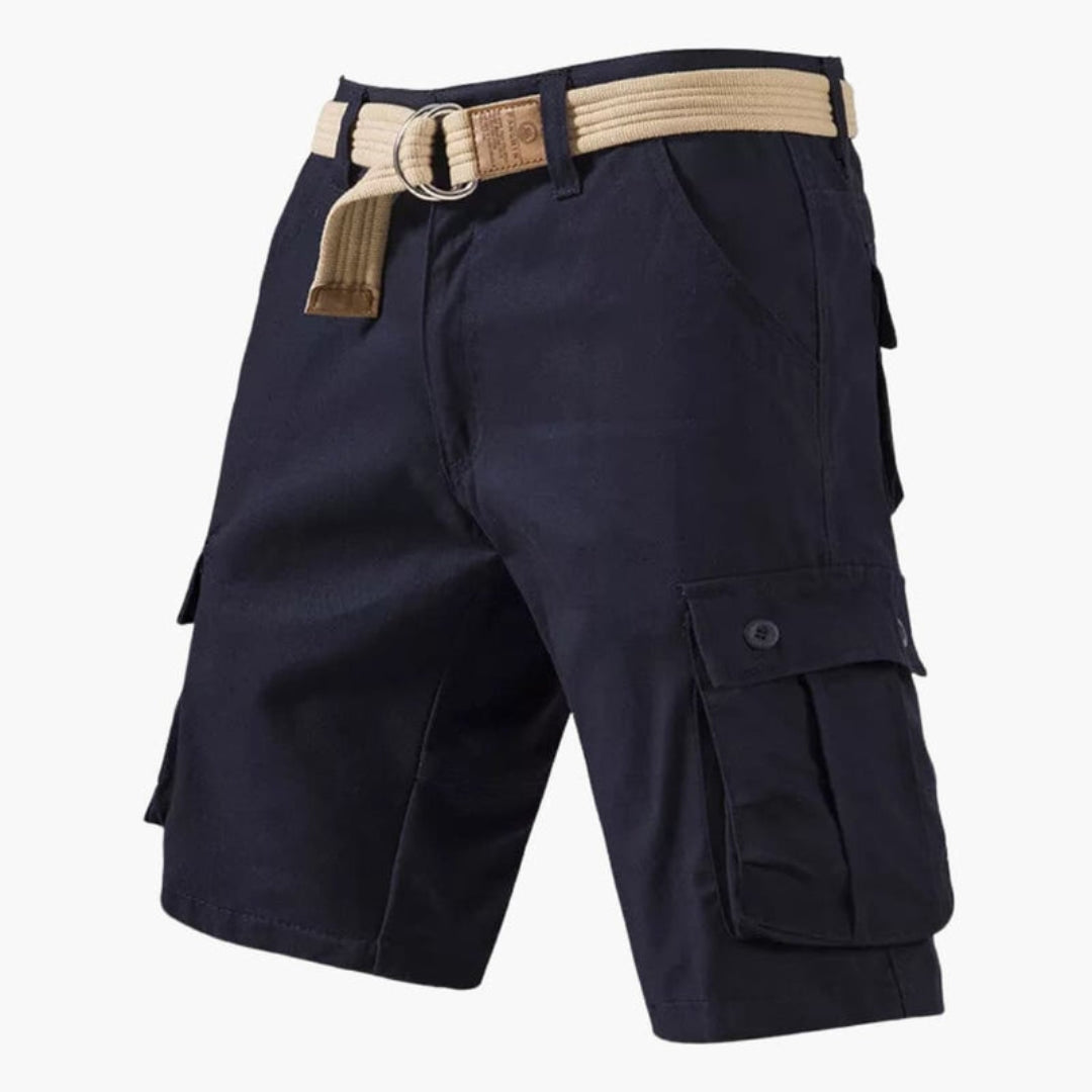 Kurze Herrenhose mit Reißverschlussverschluss