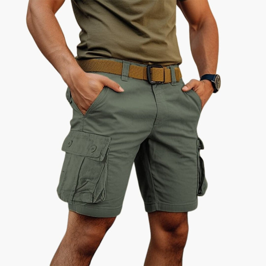 Kurze Herrenhose mit Reißverschlussverschluss