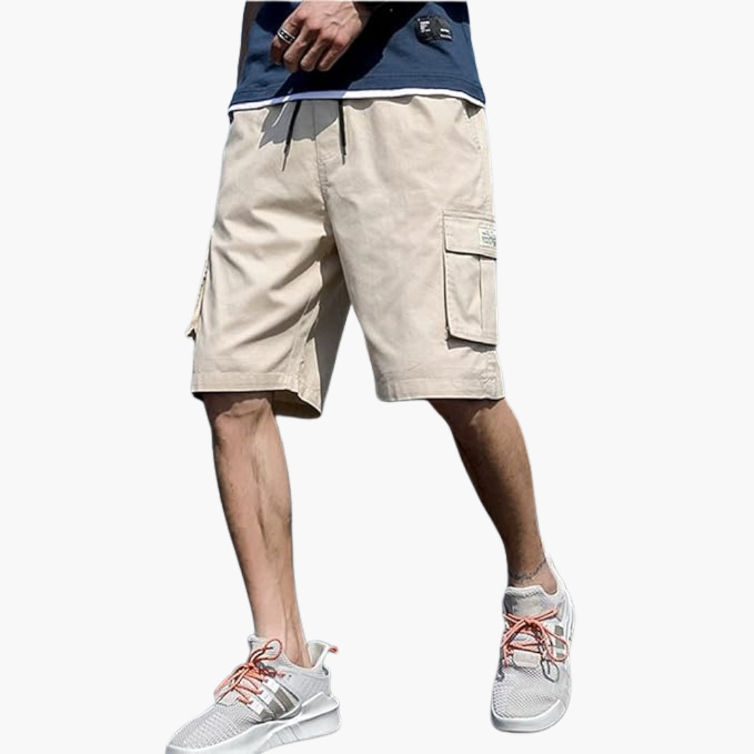Short cargo homme avec poches à rabat