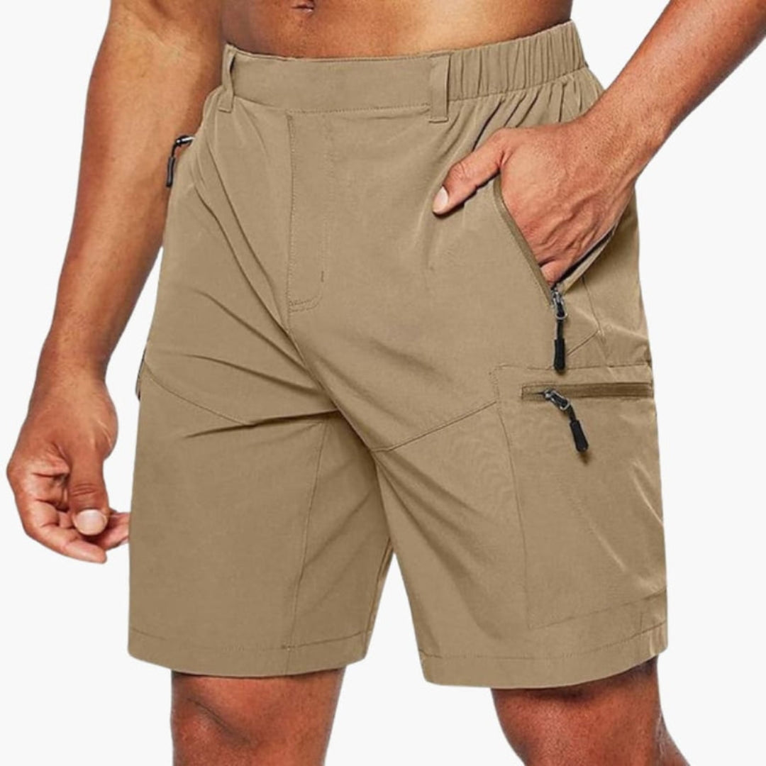 Short cargo homme avec poches zippées