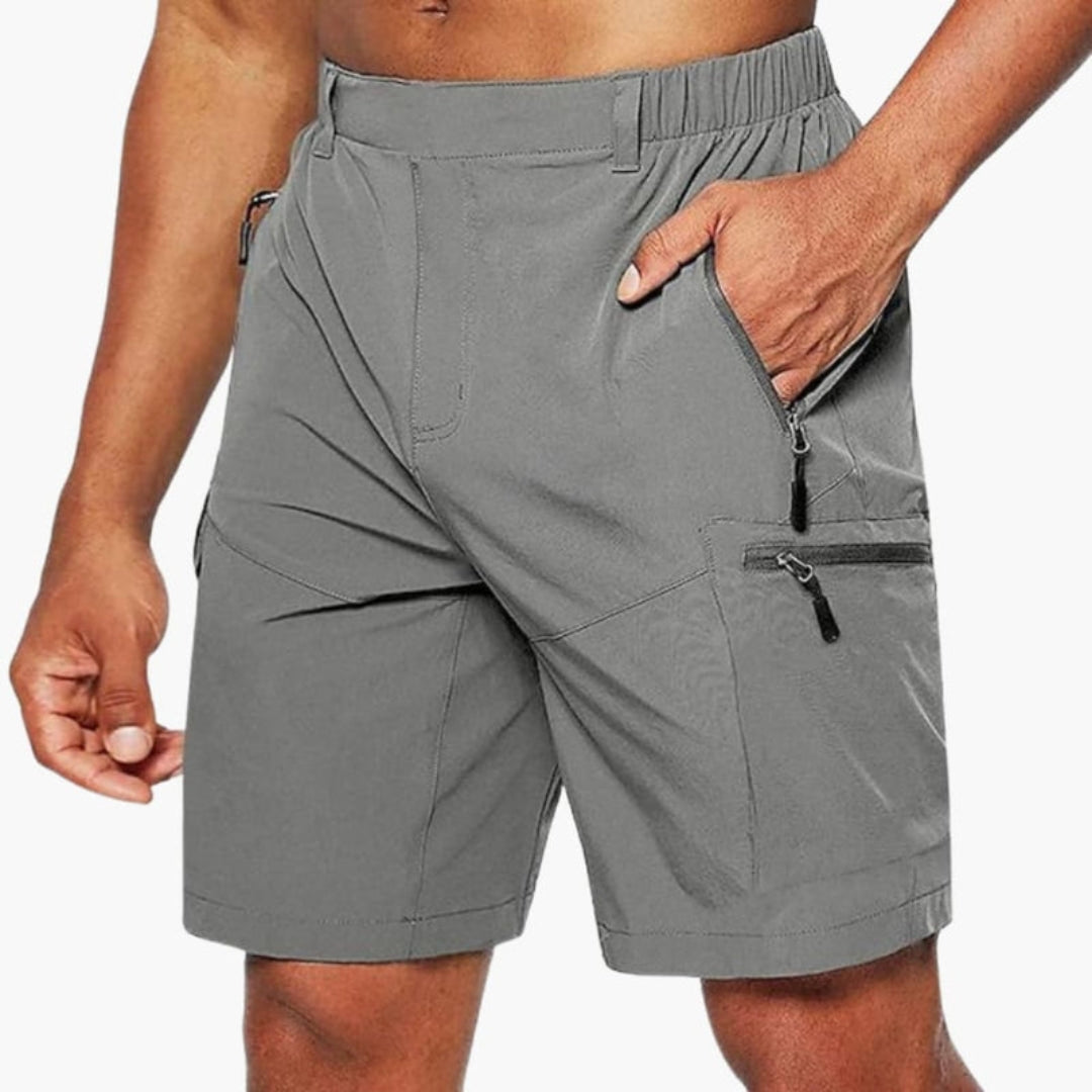 Short cargo homme avec poches zippées