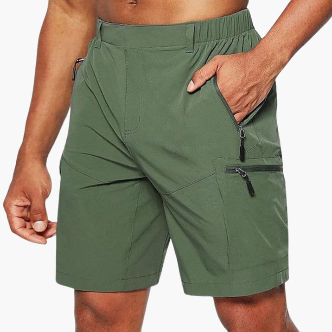 Short cargo homme avec poches zippées