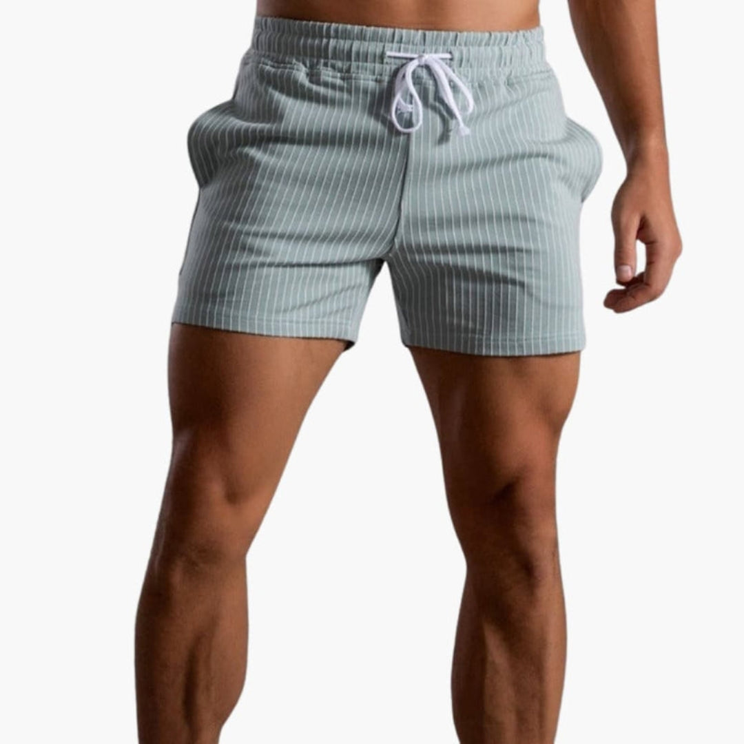 Short homme à cordon de serrage et motif rayé