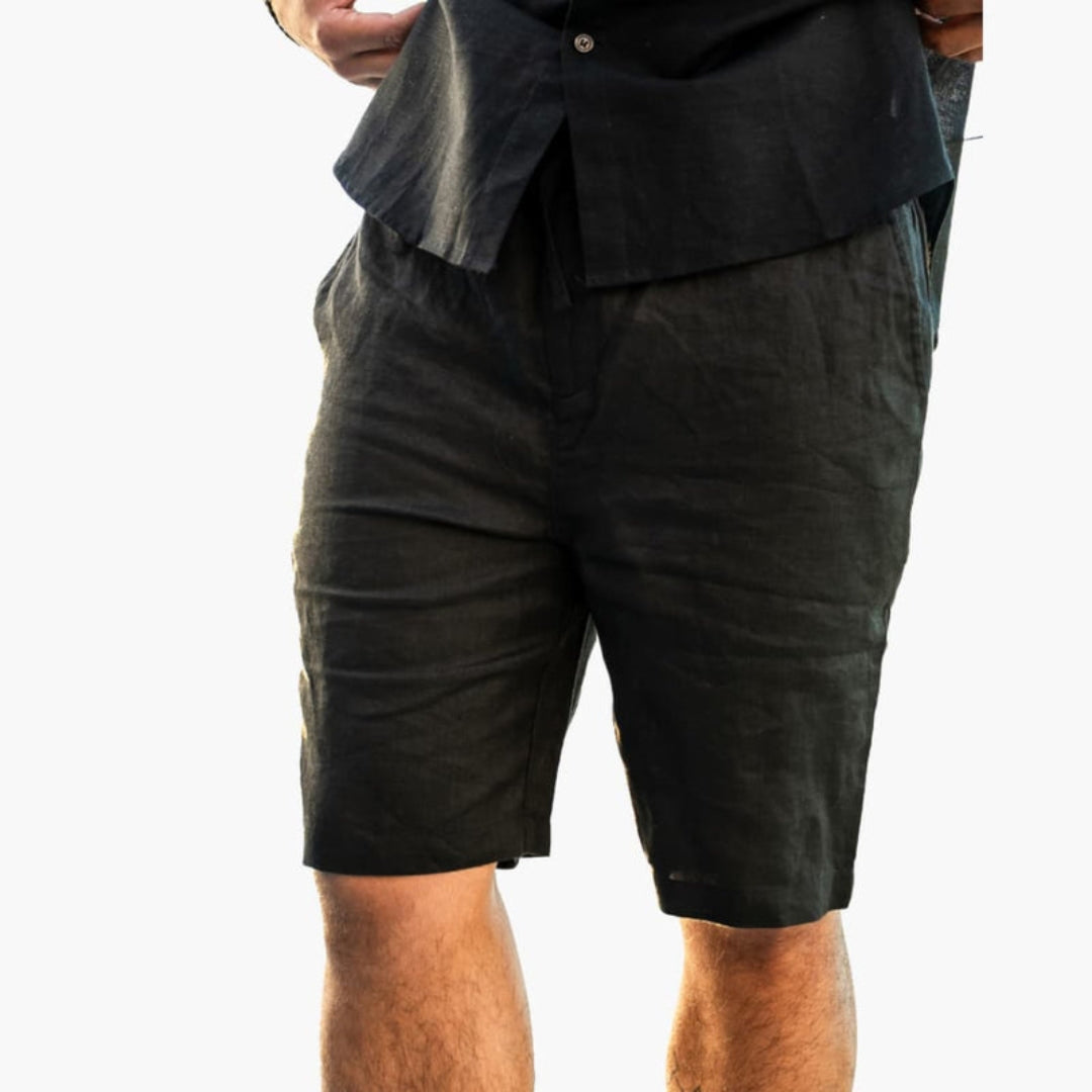 Short homme a taille à cordon et poches latérales