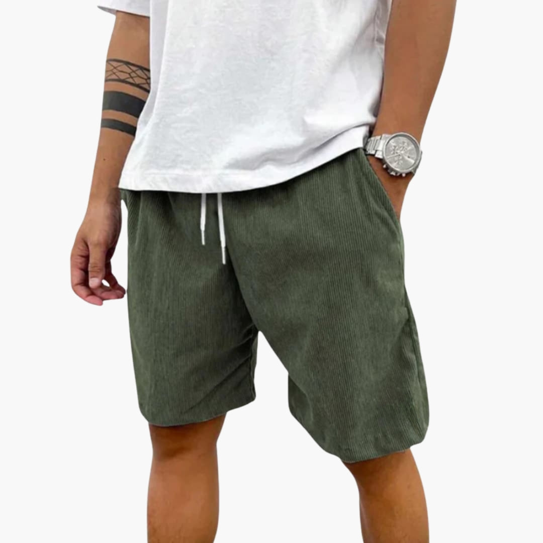 Short homme avec cordon de serrage et poche arrière