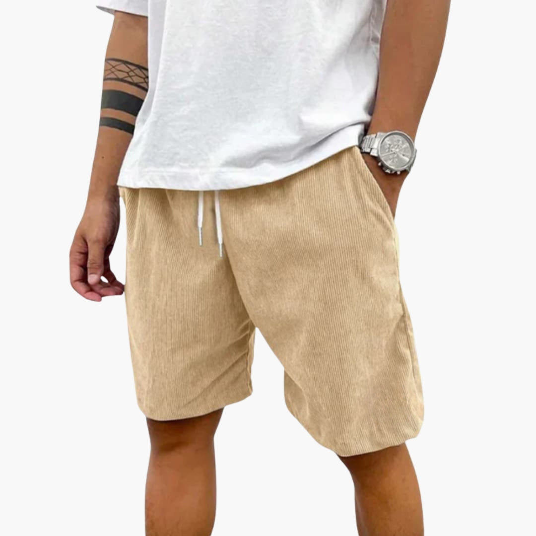 Short homme avec cordon de serrage et poche arrière