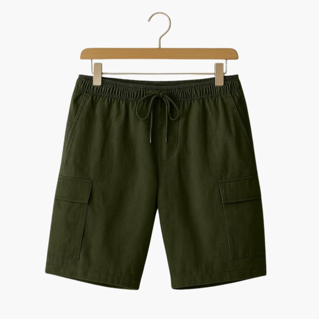 Short homme avec cordon de serrage et poches cargo
