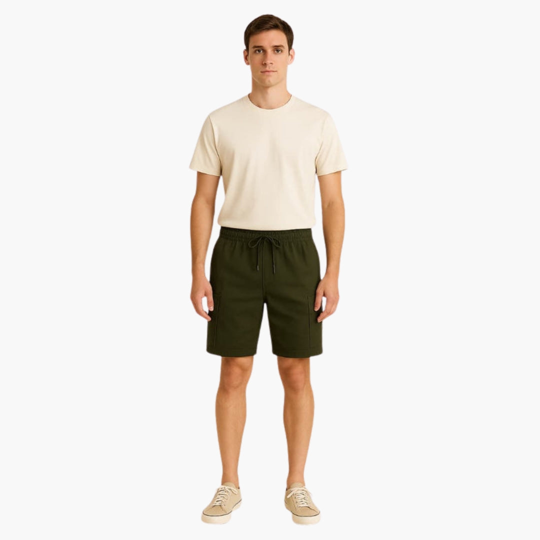 Short homme avec cordon de serrage et poches cargo