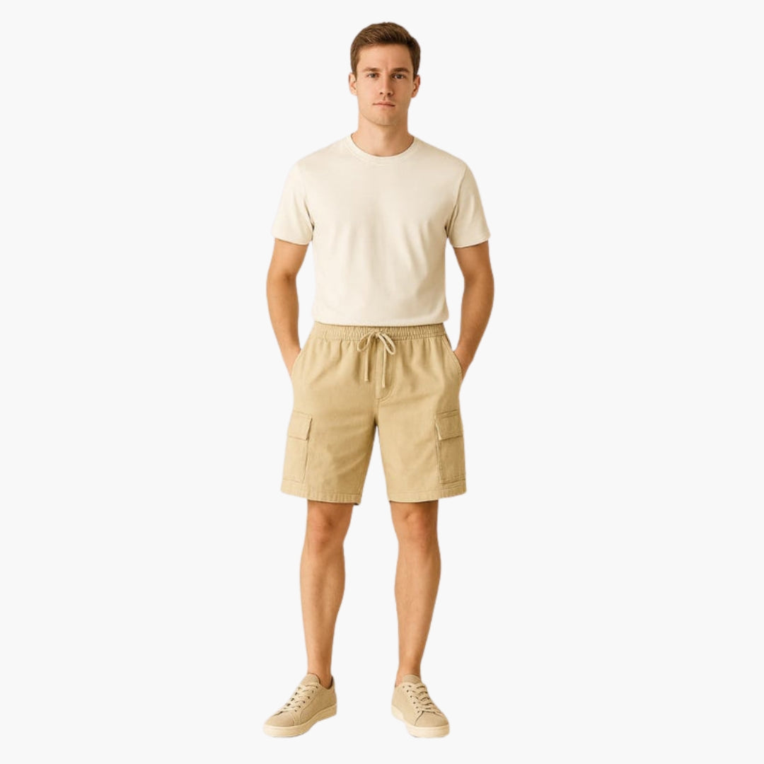 Short homme avec cordon de serrage et poches cargo