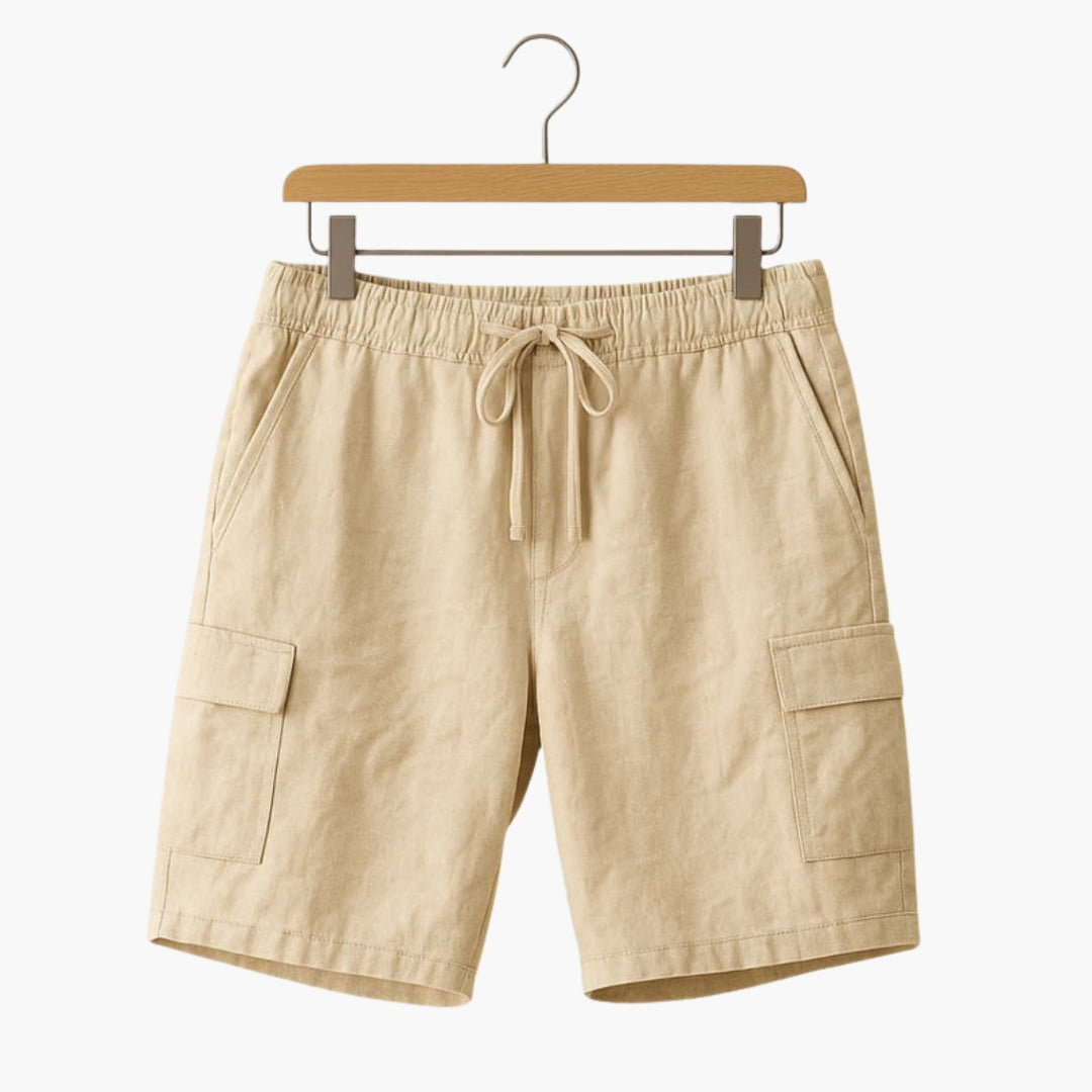 Short homme avec cordon de serrage et poches cargo
