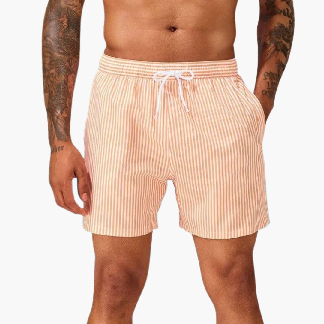 Shorts de surf pour hommes avec taille à cordon