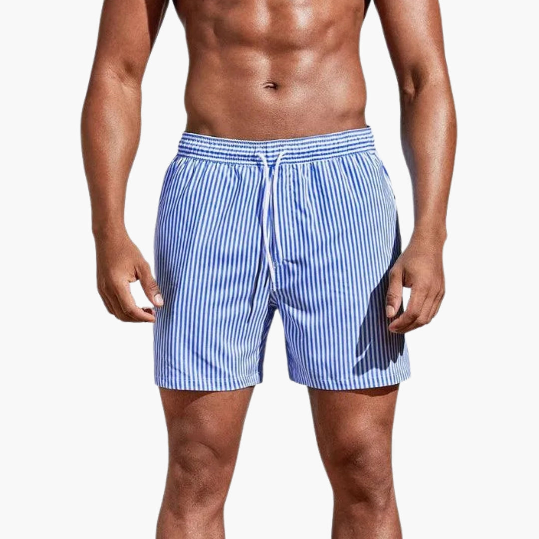 Shorts de surf pour hommes avec taille à cordon