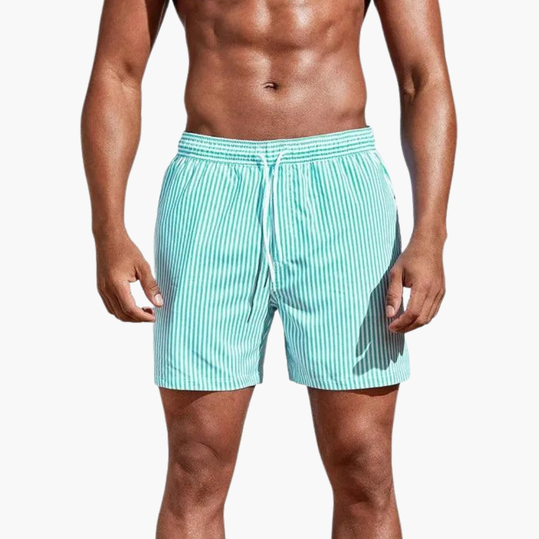 Shorts de surf pour hommes avec taille à cordon