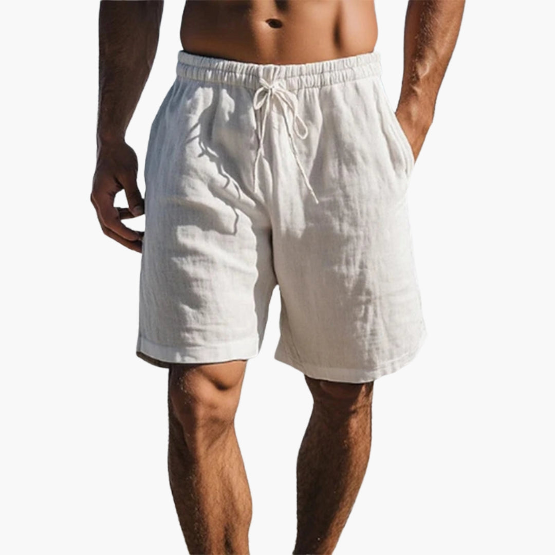 Shorts pour hommes a taille à cordon et poches latérales