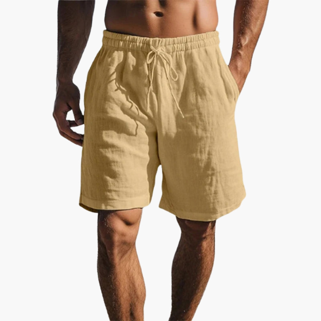 Shorts pour hommes a taille à cordon et poches latérales