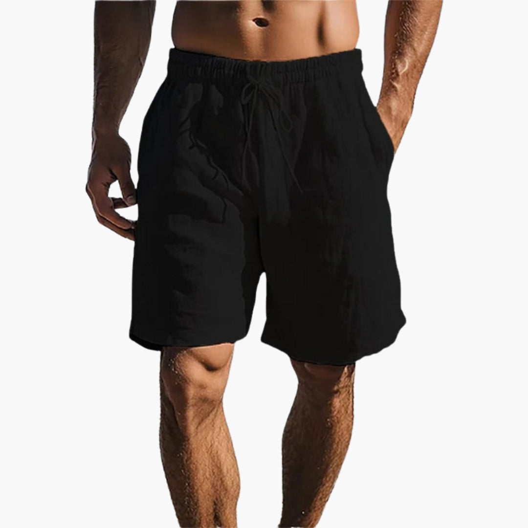 Shorts pour hommes a taille à cordon et poches latérales