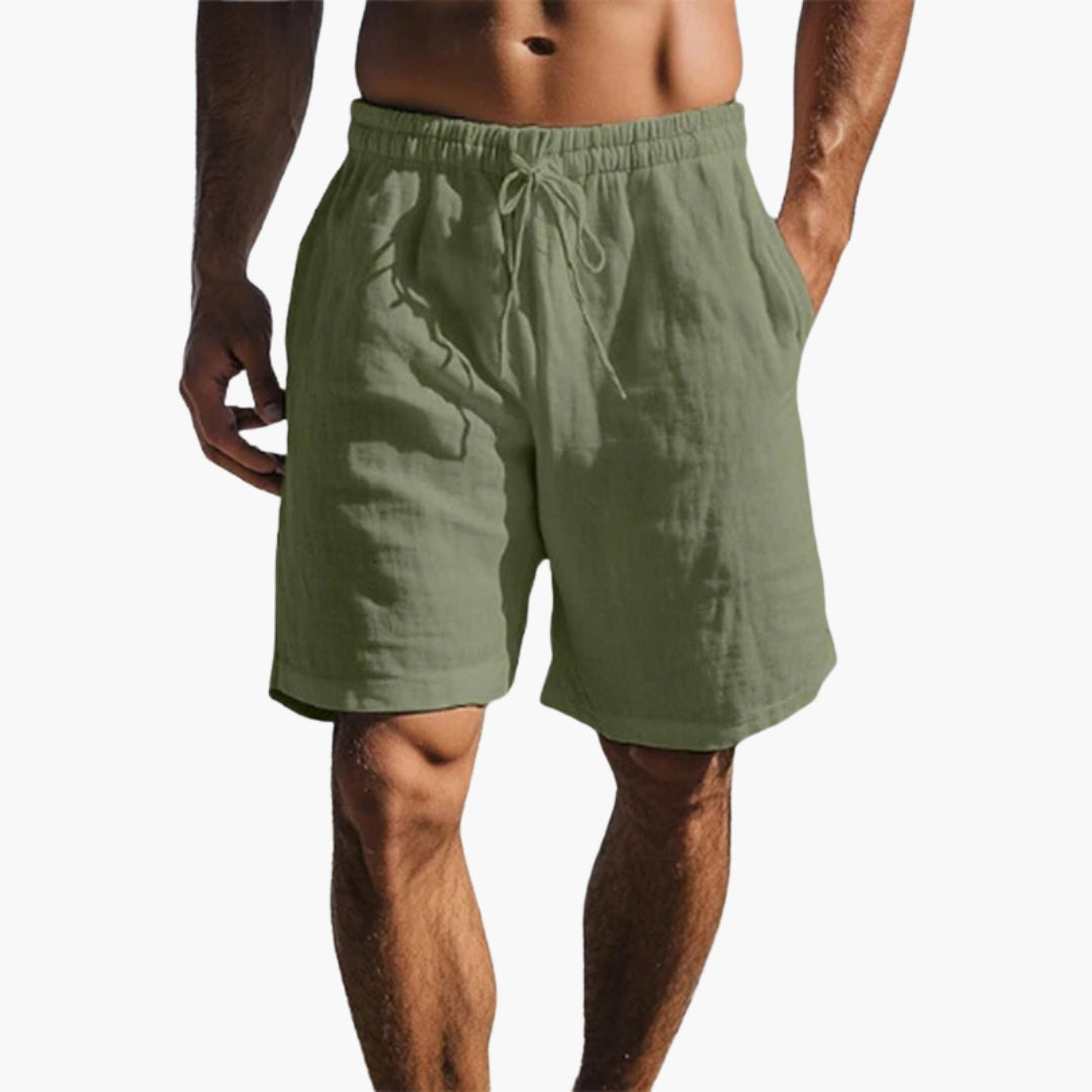 Shorts pour hommes a taille à cordon et poches latérales