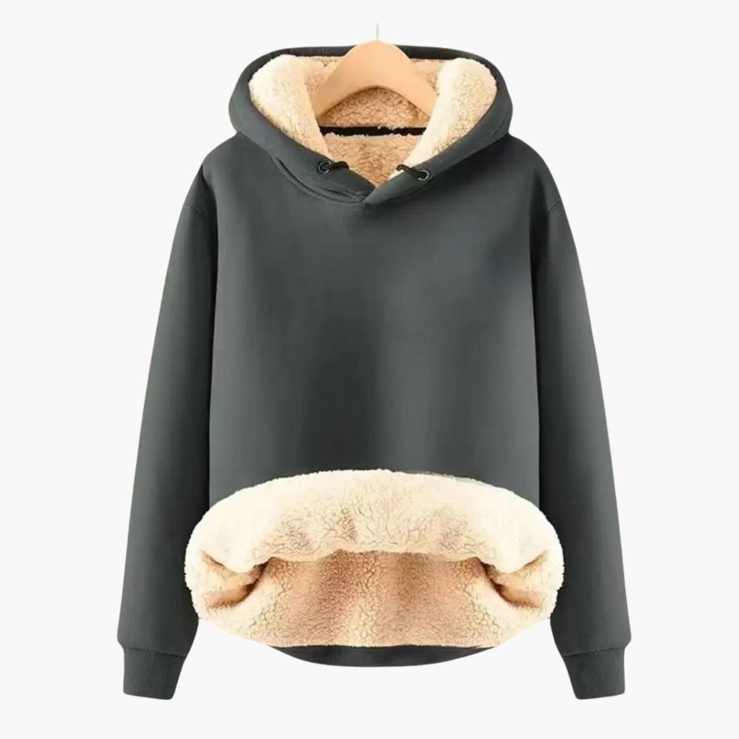 Sweat à Capuche Femme avec Doublure Sherpa