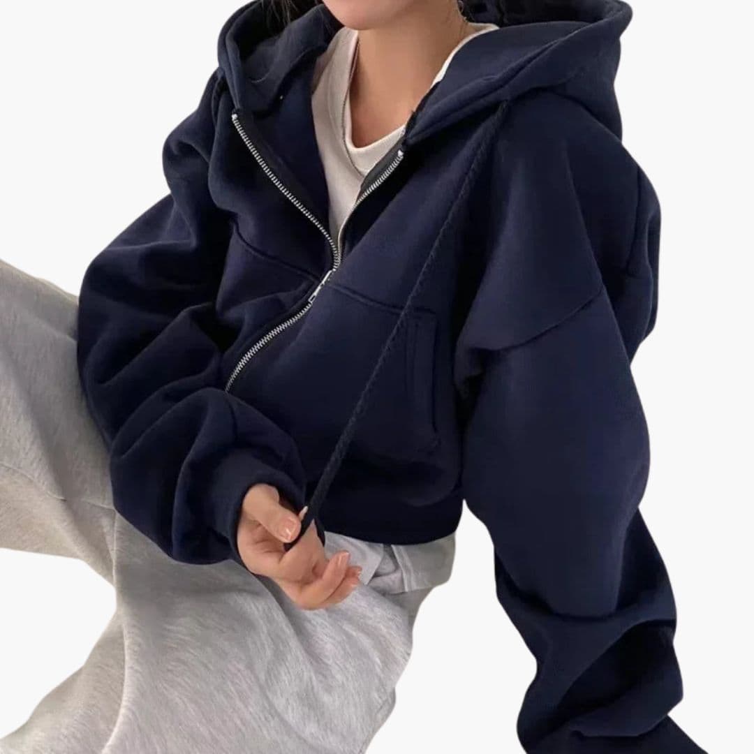 Kurzer Kapuzenpullover für Damen