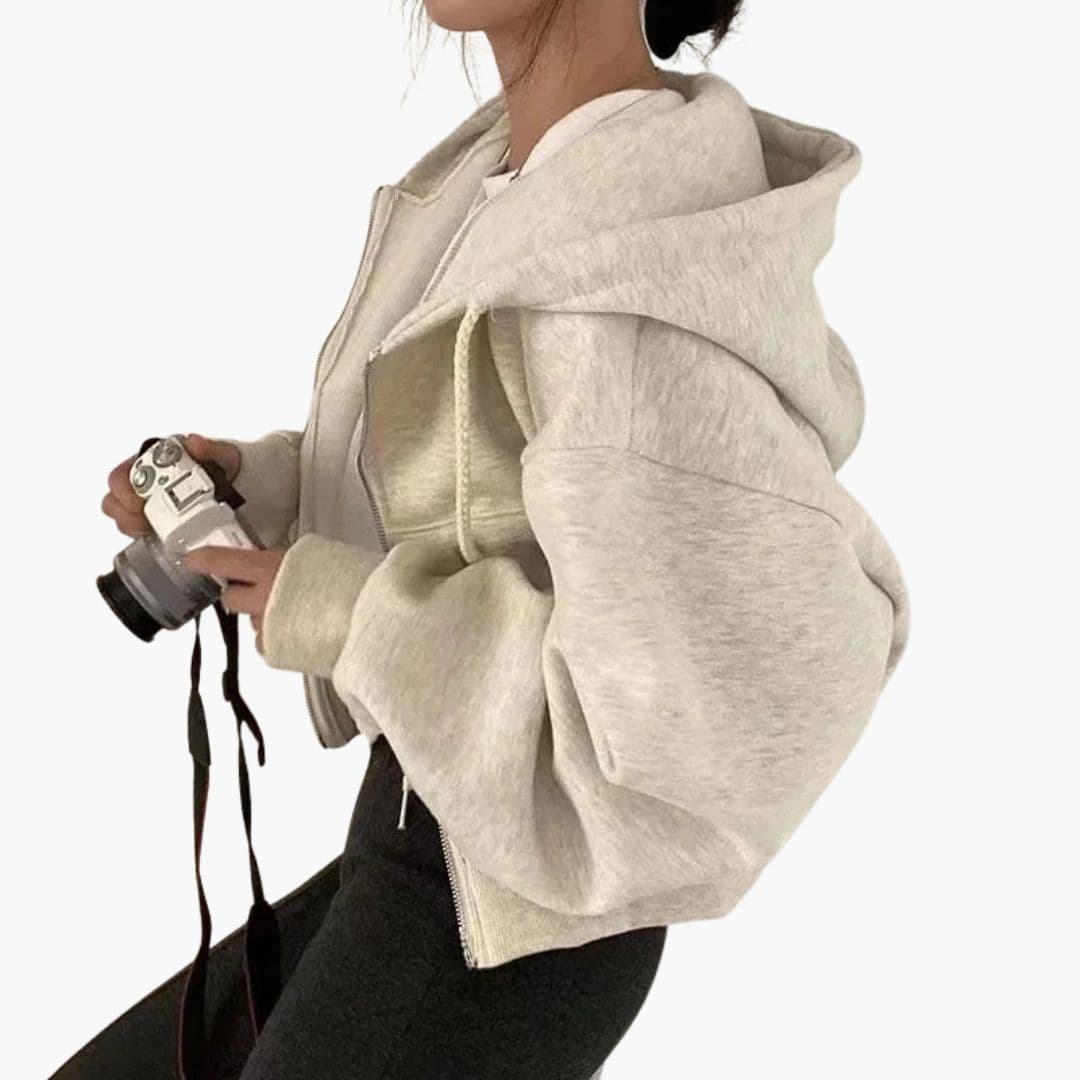 Kurzer Kapuzenpullover für Damen