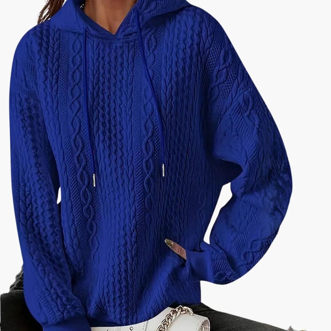 Sweat à capuche femme à texture torsadée