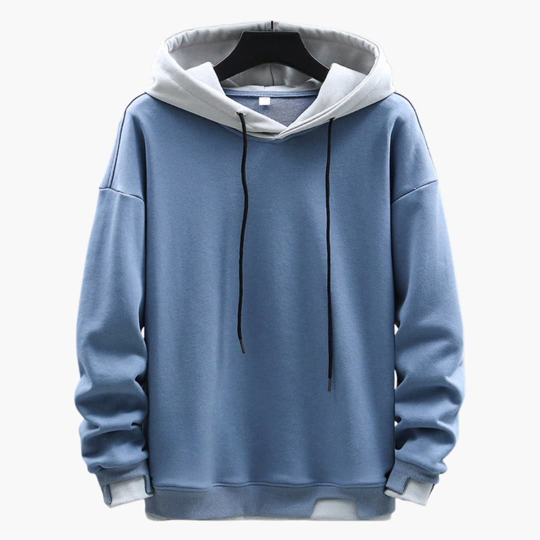 Sweat à Capuche Homme avec Cordon de Serrage et Ourlet Côtelé