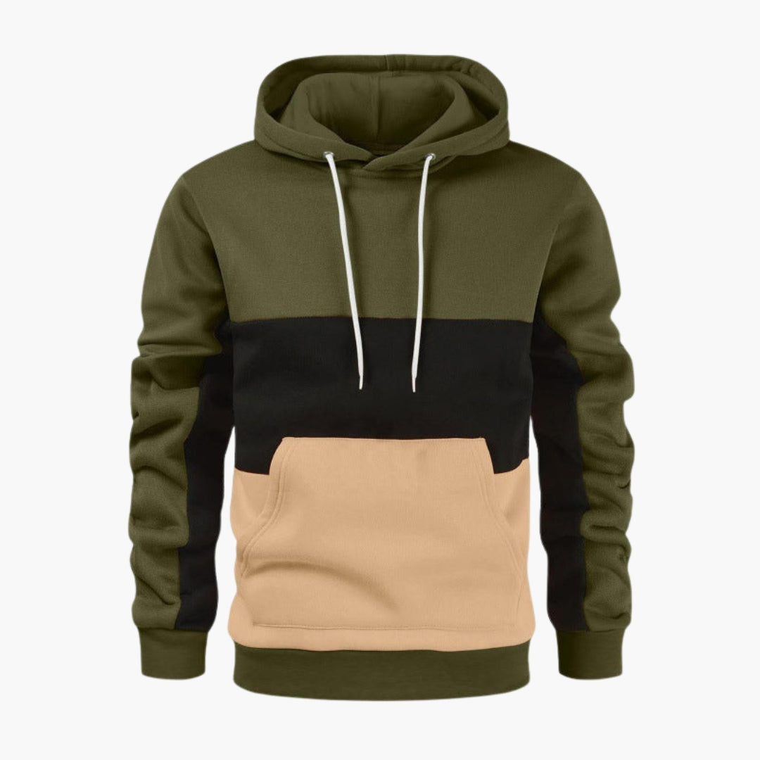 Bluza męska z kapturem z kolorowymi wstawkami