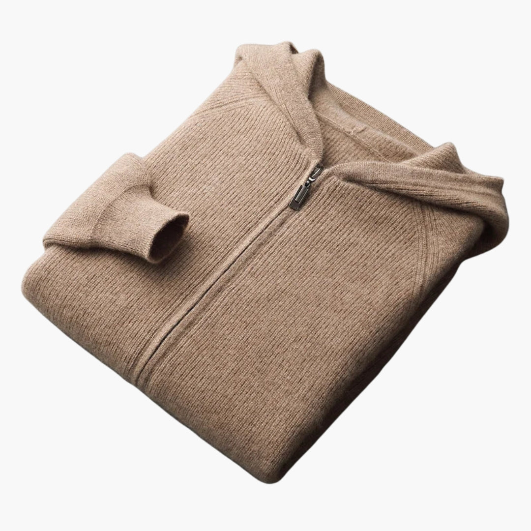 Sweat à capuche homme en maille zippé