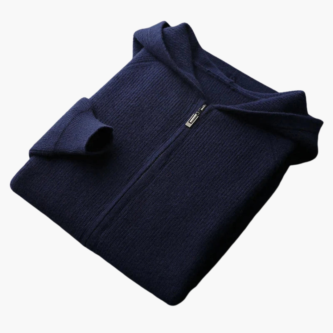 Sweat à capuche homme en maille zippé