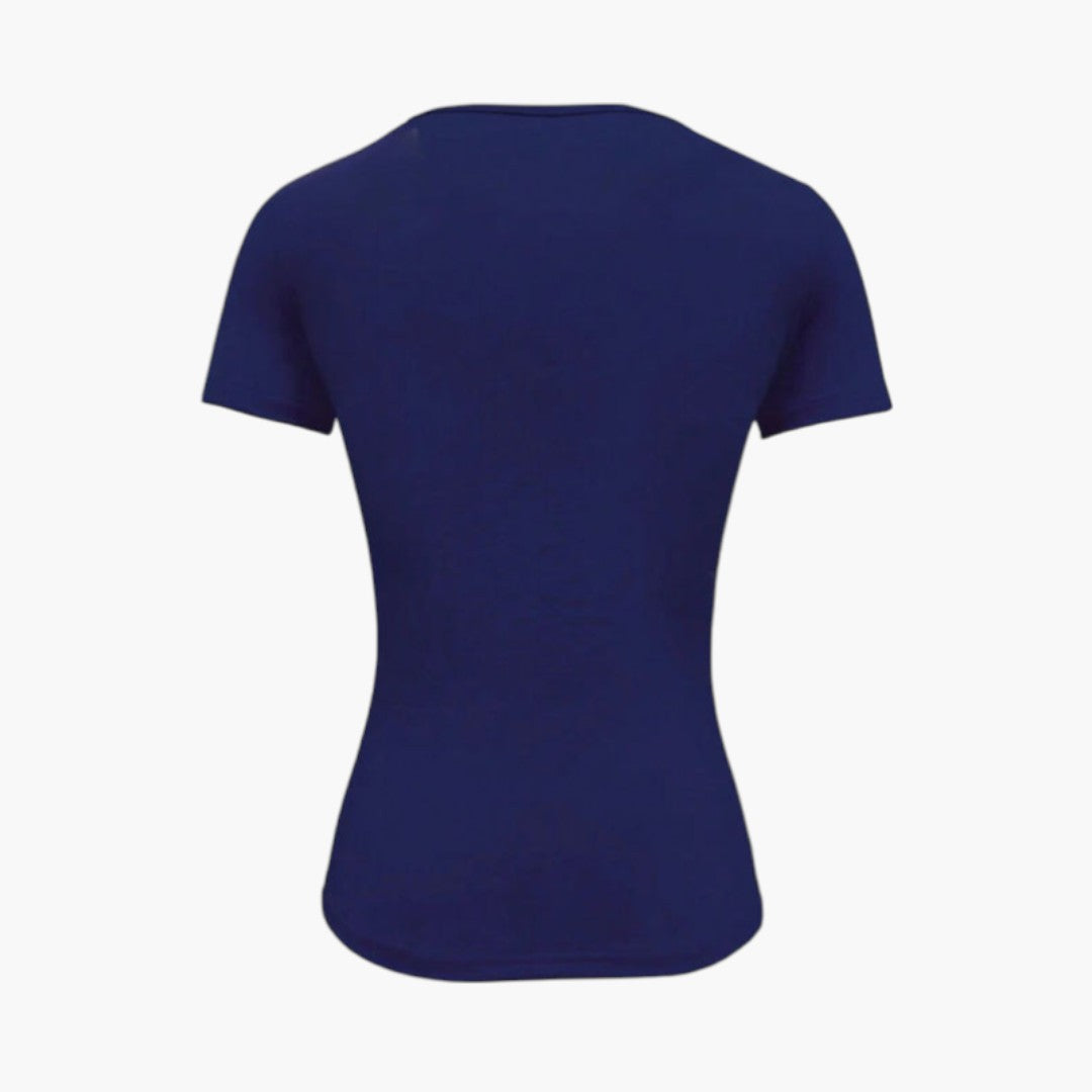T shirt Femme avec Col Rond et Ourlet Droit