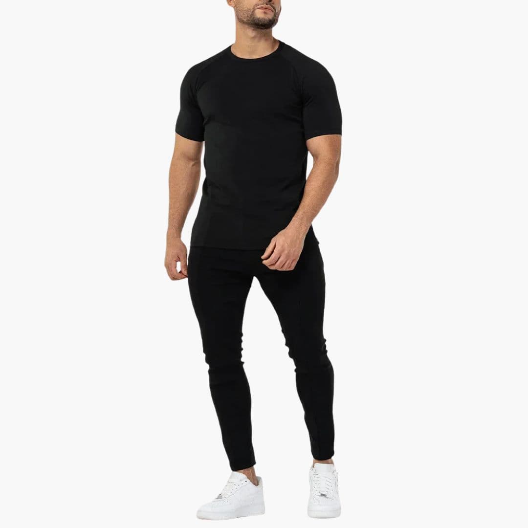 T-shirt Homme à Col Rond et Manches Courtes
