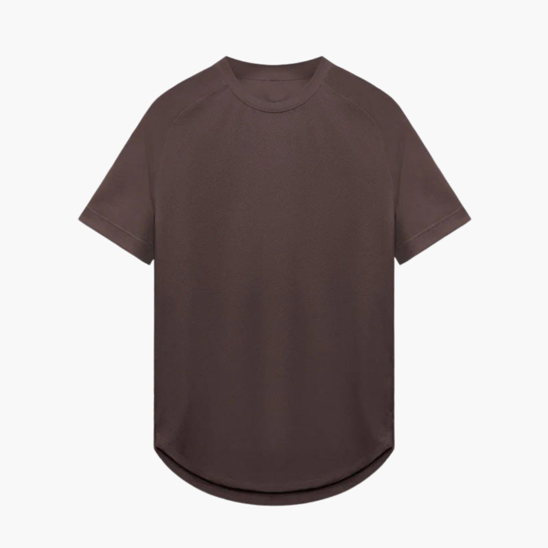T-shirt homme avec col rond et manches raglan