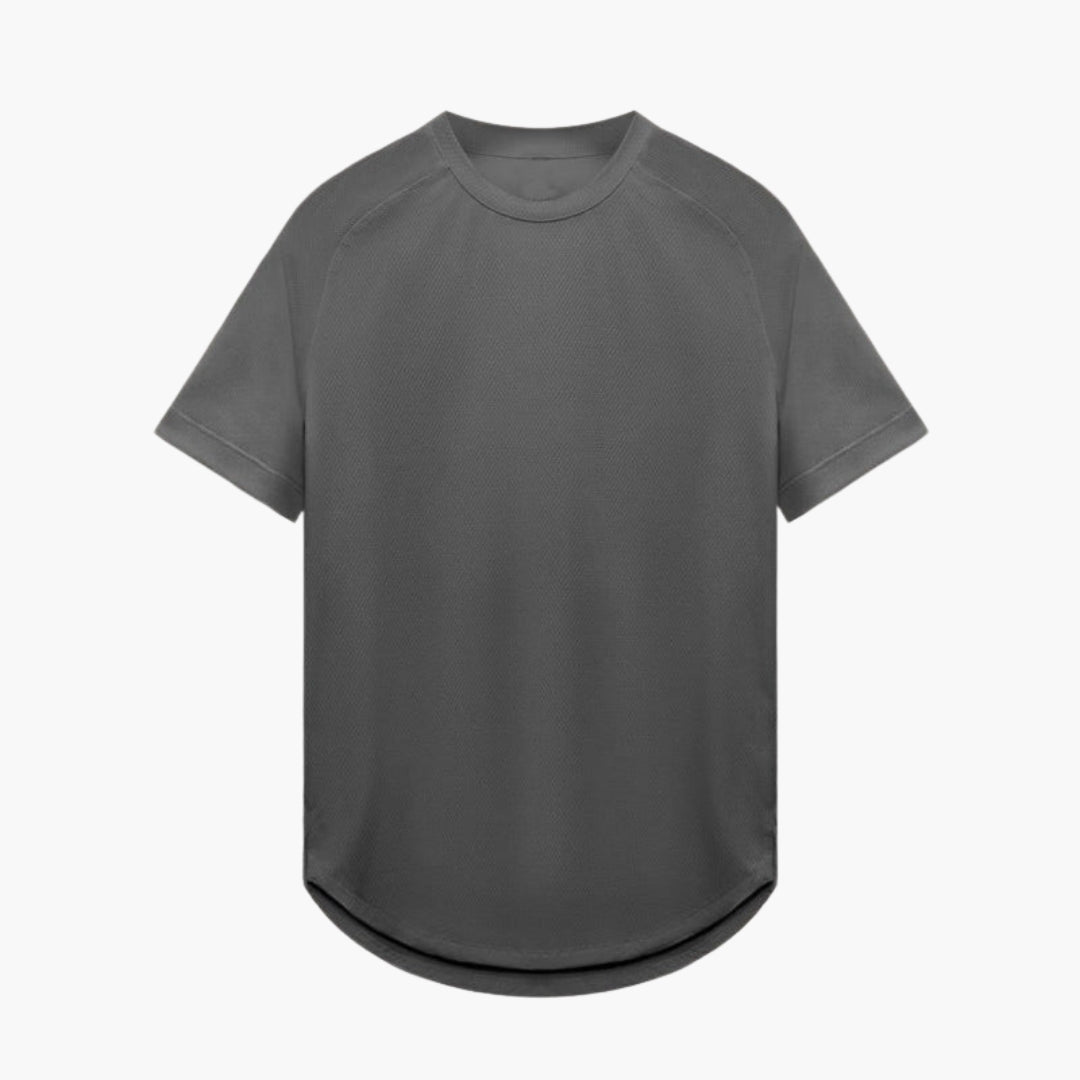 T-shirt homme avec col rond et manches raglan