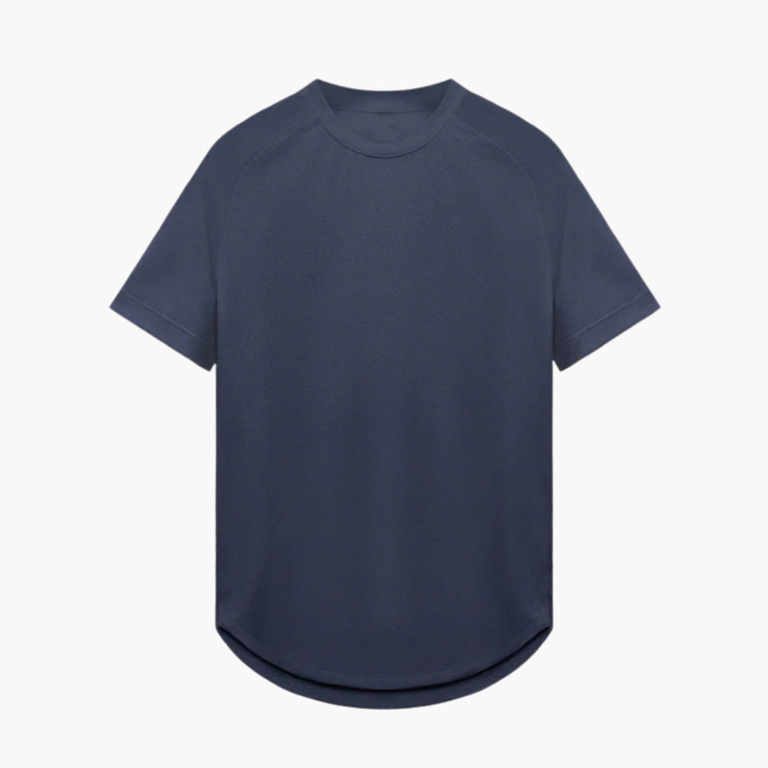 T-shirt homme avec col rond et manches raglan
