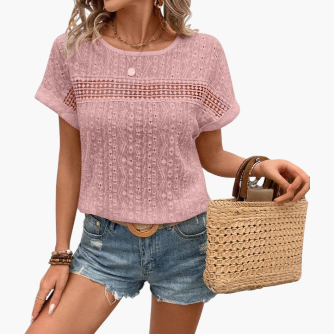 T-shirt de mulher com mangas morcego