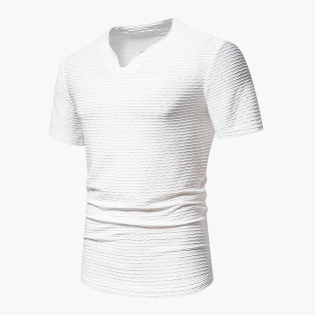 T shirt homme à surface ondulée texturée