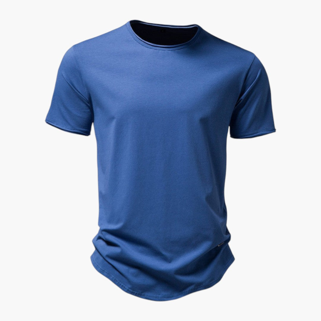 T shirt homme avec col rond manches courtes