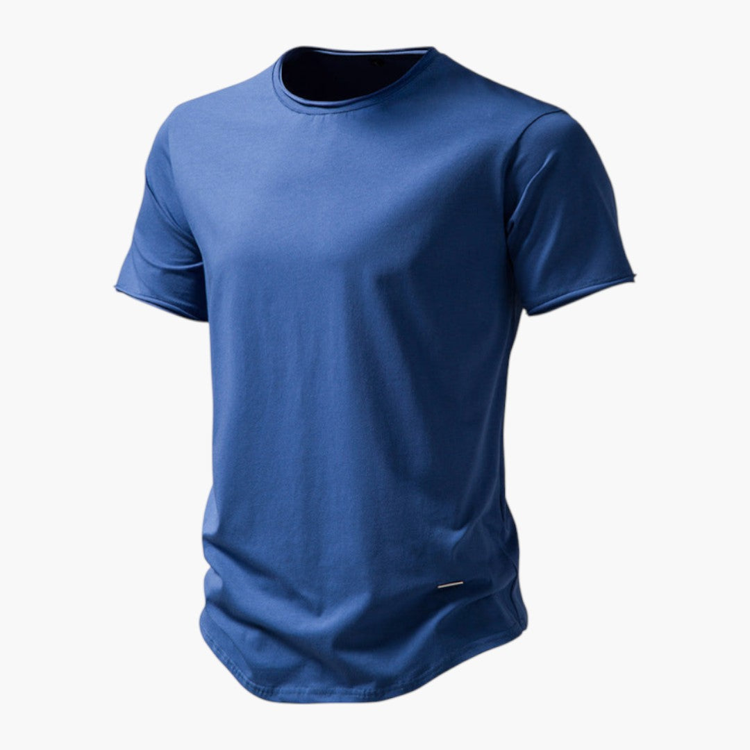 T shirt homme avec col rond manches courtes