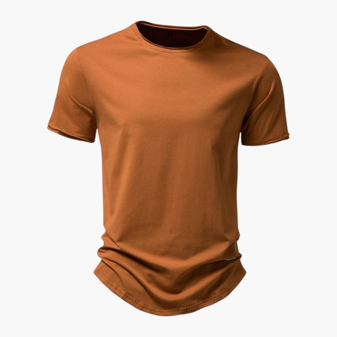 T shirt homme avec col rond manches courtes