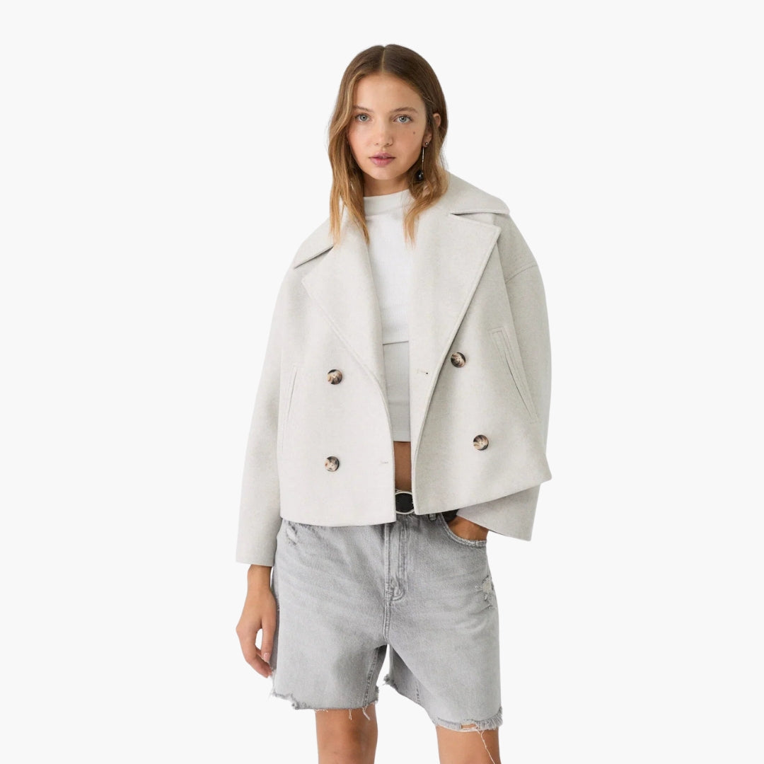 Women's Short Jacket with Cross Closure