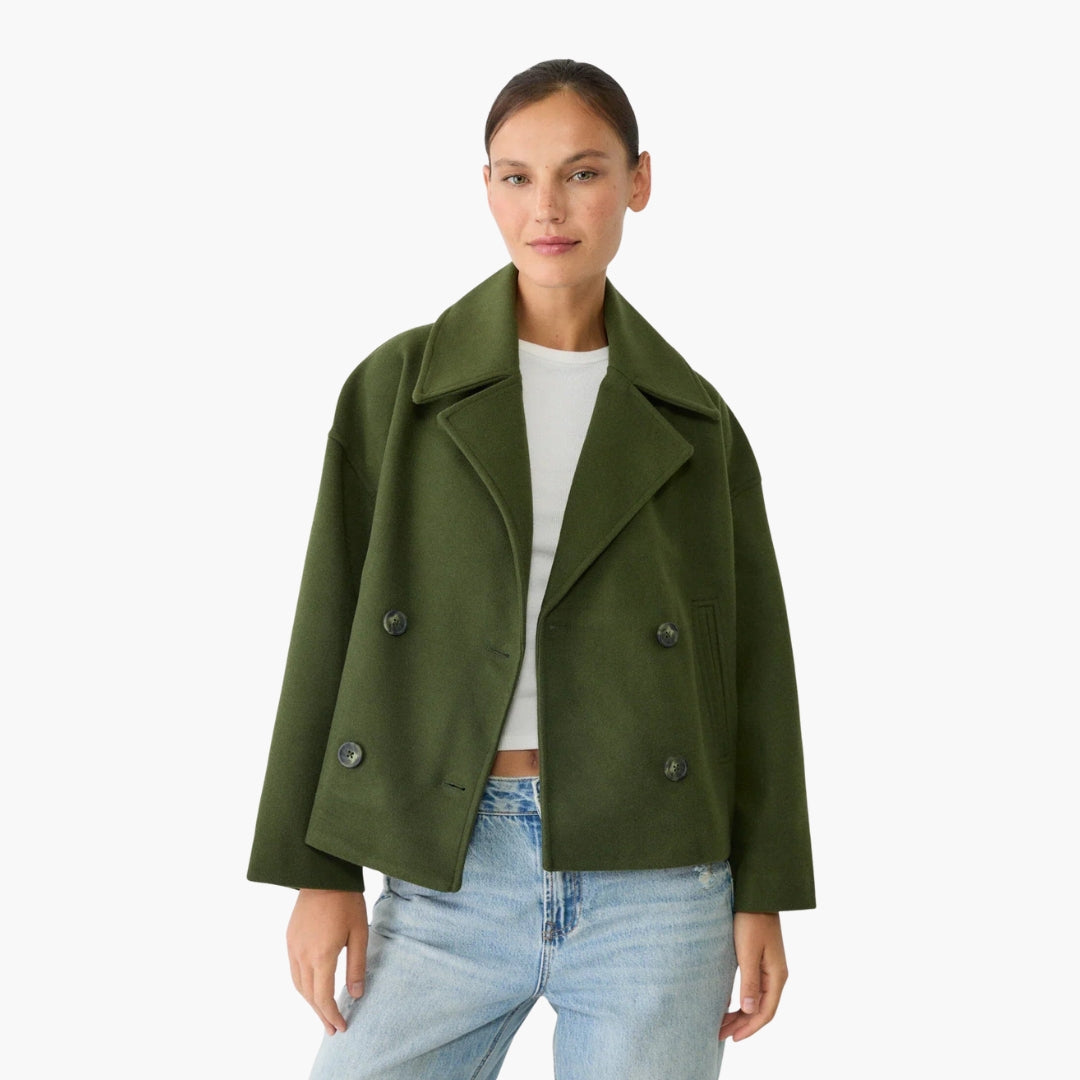 Women's Short Jacket with Cross Closure