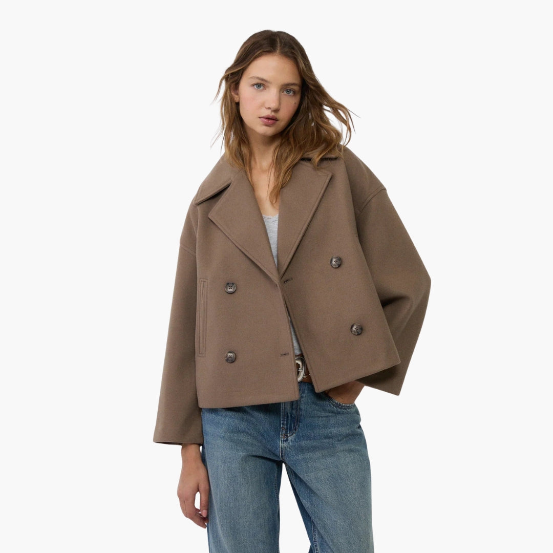 Women's Short Jacket with Cross Closure