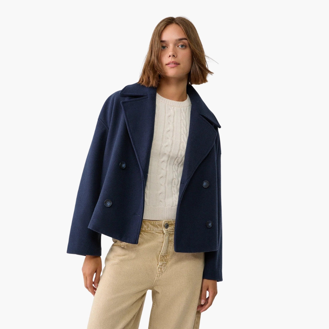 Women's Short Jacket with Cross Closure