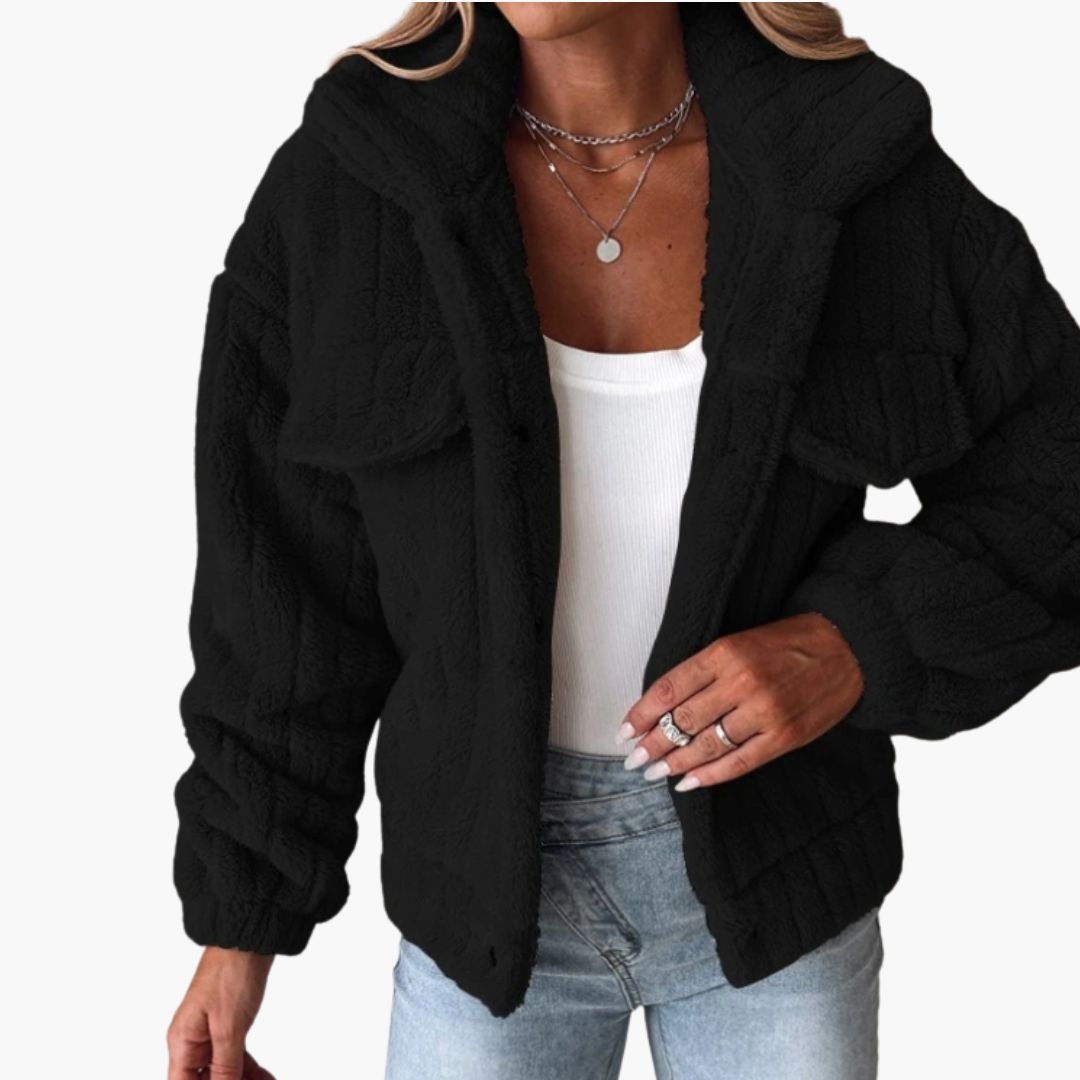 Short Plush Jacket For Women