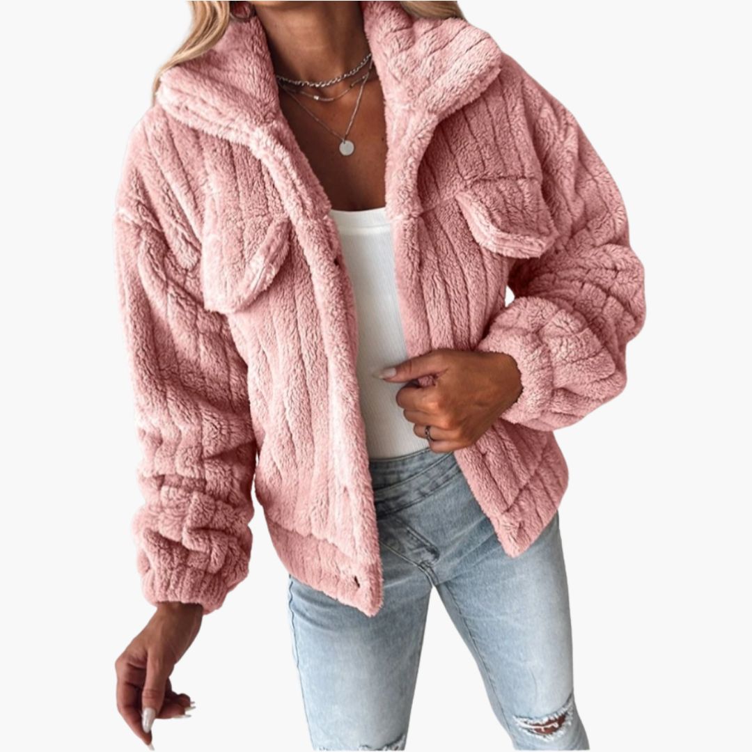 Short Plush Jacket For Women