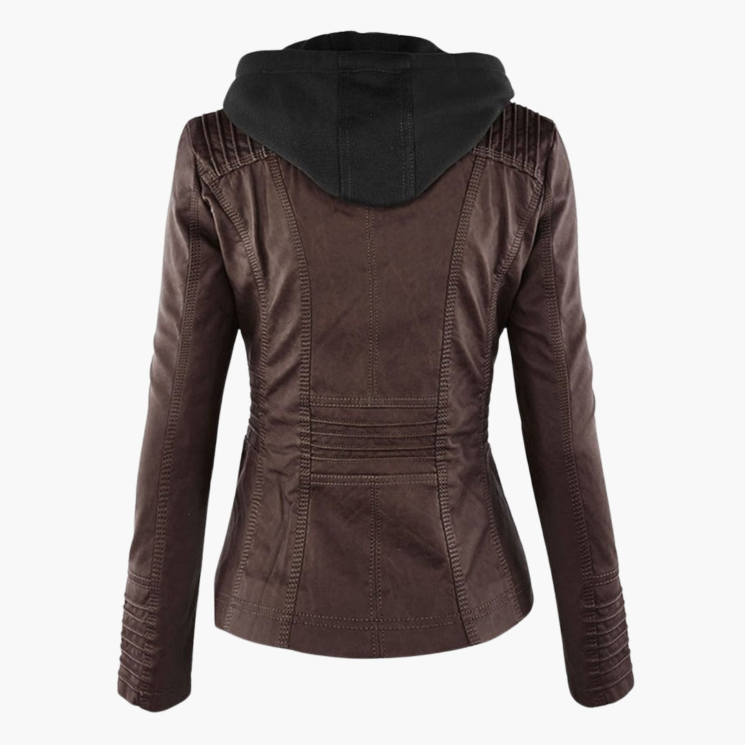 Giacca Donna con Cappuccio Rimovibile e Chiusura Lampo