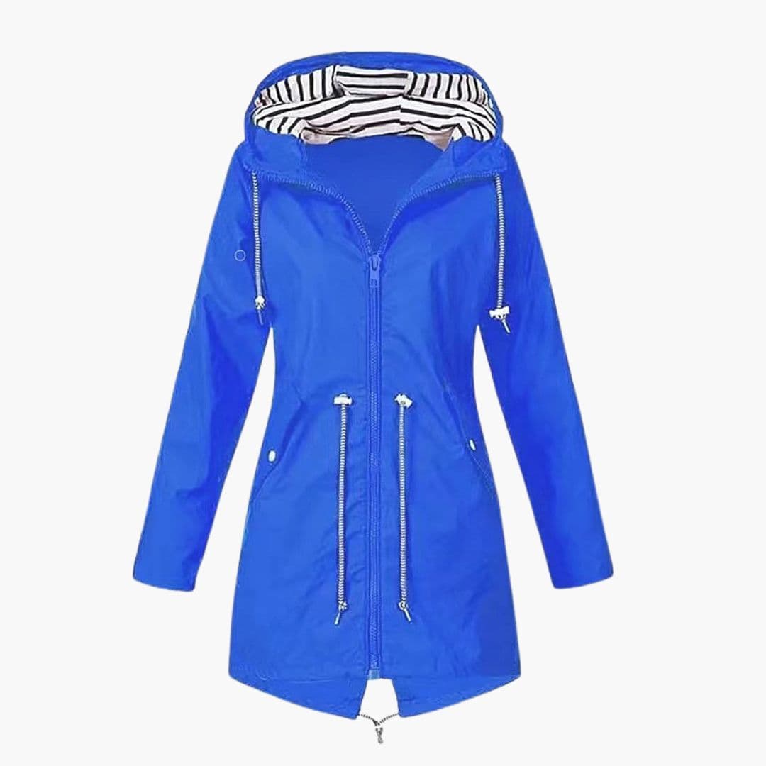 Women's Jacket with Hood and Adjustable Waist