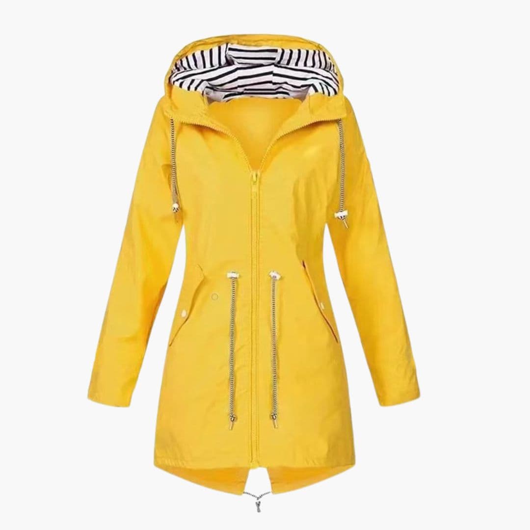 Women's Jacket with Hood and Adjustable Waist